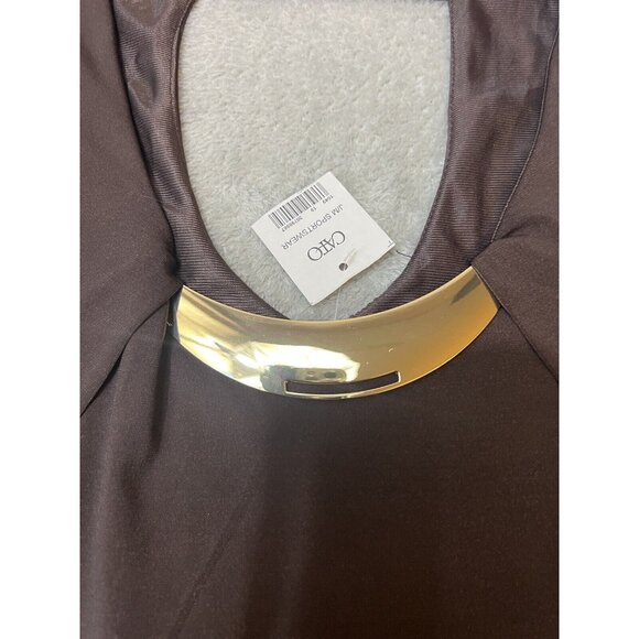 Deadstock! Y2K Cato Top Women's Size Small Brown Tank Gold 2000s Club Going Out - Picture 2 of 6